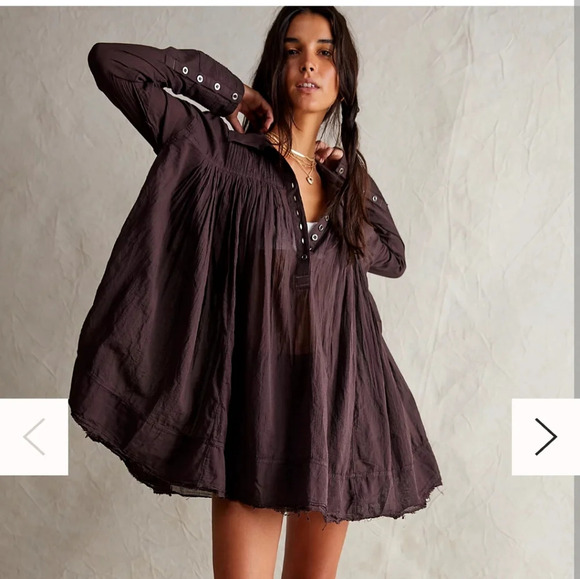 FREE PEOPLE We The Free Sheer Swing Shirt in optic white. Size Xs NWT - Picture 5 of 6